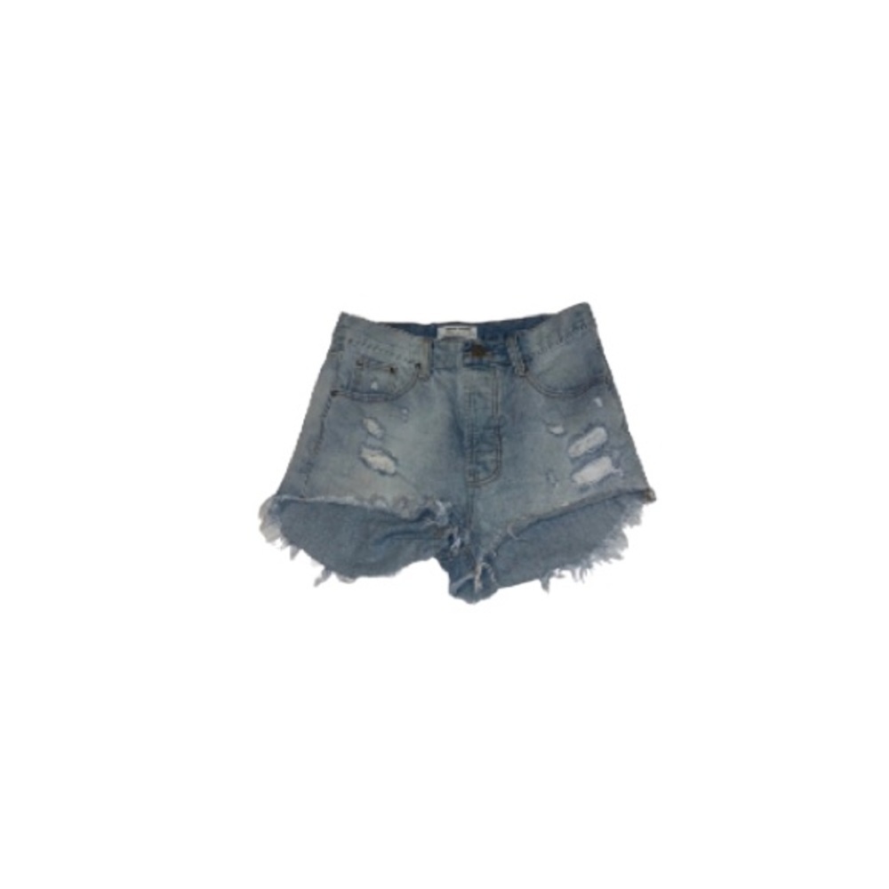 One x One Teaspoon Distressed Jean Shorts - Women’s Size 25
